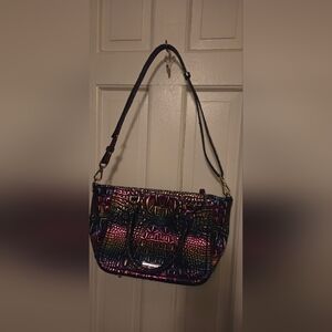 Technicolor Brahmin Crocodile Ashlee Satchel Bag